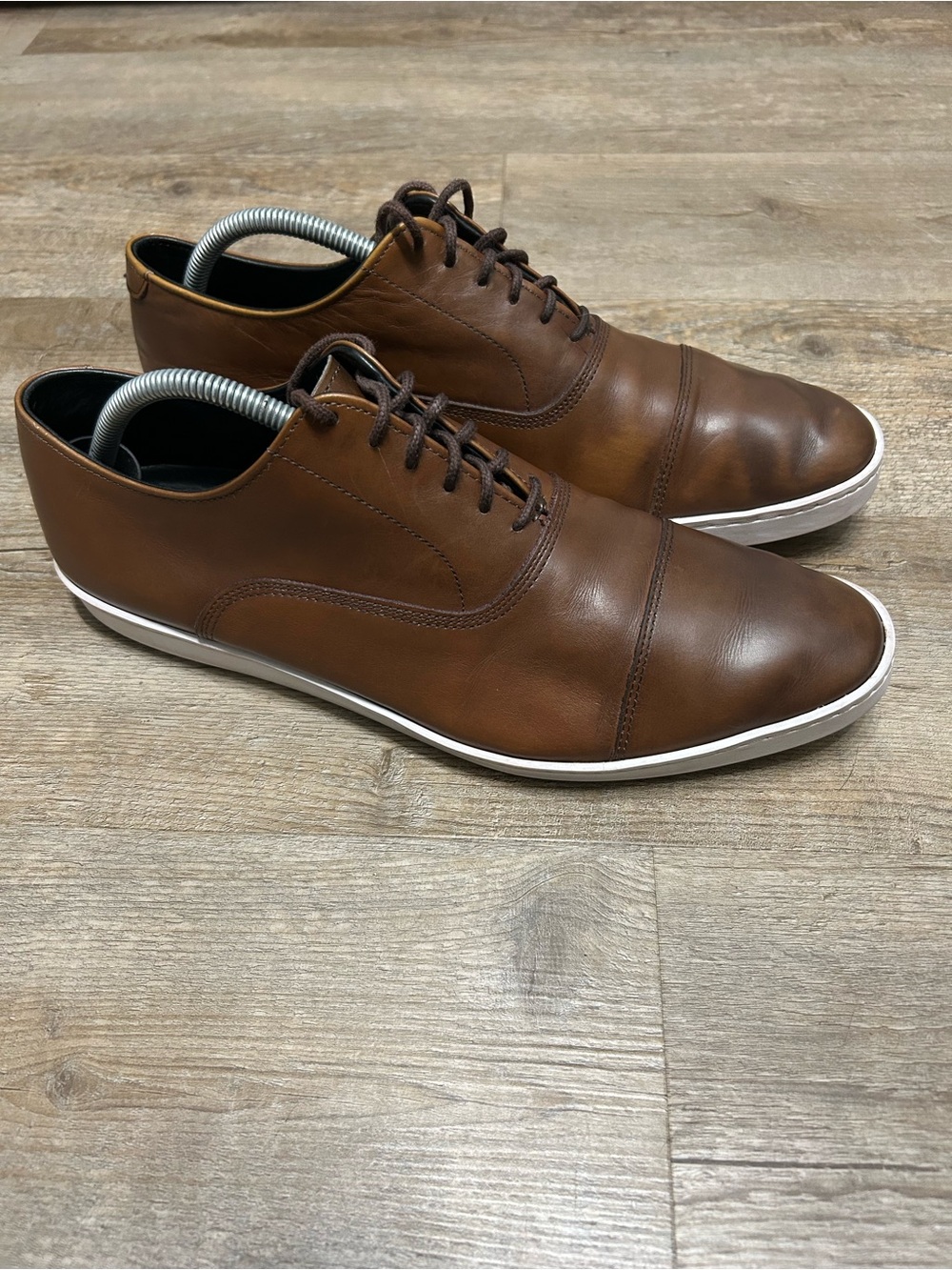 Allen Edmonds Park Avenue Men’s Size 10 D Chilli Brown Leather Cap Toe Sneakers
